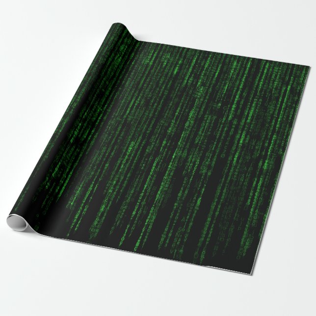 Matrix-Code Geschenkpapier (Ungerollt)