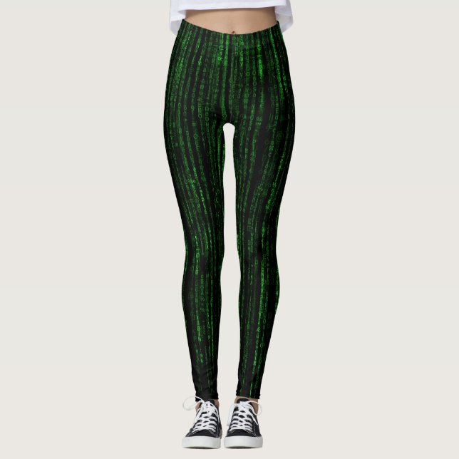 Matrix-Code Leggings (Vorderseite)