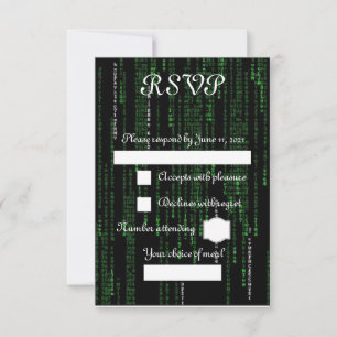 Matrix-Code RSVP Karte