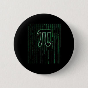 Matrix Inspiriert Pi Tag 3.14 Nummer Pi Symbol Mat Button