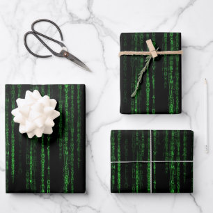 Matrixcode Geschenkpapier Set