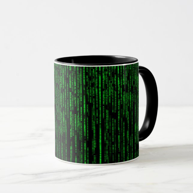 Matrixhintergrund Tasse (VorderseiteRechts)