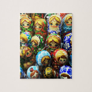 Matrjoschka-Puppen-Souvenir-Kiosk-Reisefoto Puzzle