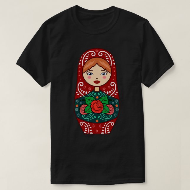 Matrjoschka Russische Geschichte T-Shirt (Design vorne)