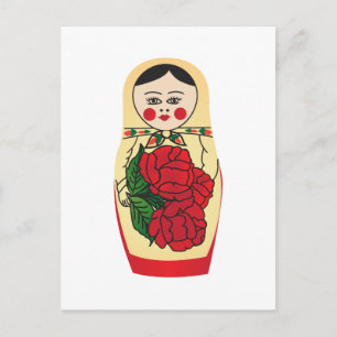 Matrjoška-Puppe Postkarte