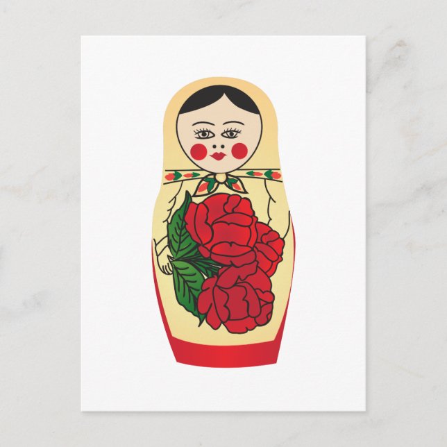 Matrjoška-Puppe Postkarte (Vorderseite)