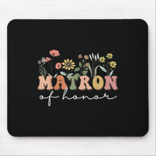 Matron der Ehre Junggeselinnen-Abschied Wildblume  Mousepad