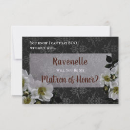 Matron of Ehre Elegant Goth Glam Request Card Einladung