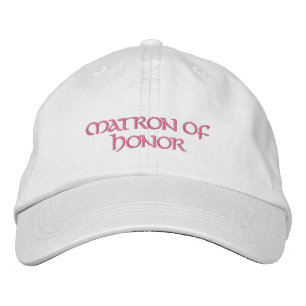 Matron of Honor Cap-/Rosa Bestickte Kappe