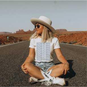 Matron of Honor Dusty Blue Matching Brautparty T-Shirt