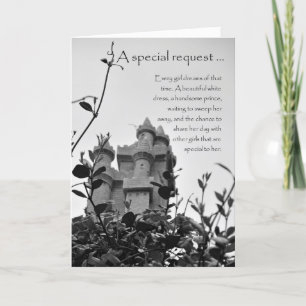 Matron of Honor Fairy Tale Castle Request Card Einladung