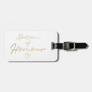 Matron of Honor - Gold Imitats Folie Gepäckanhänger