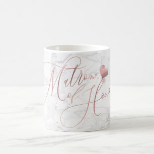 Matron of Honor/Marble+Imitate Rose Gold Script Kaffeetasse