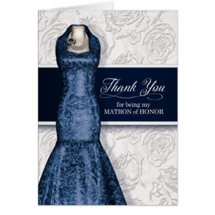 Matron of Honor Navy Blue Wedding