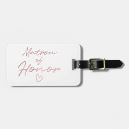 Matron of Honor - Rose Gold Imitats Folie Gepäckanhänger
