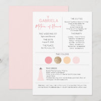 Matron of Honor Vorschlag & Information