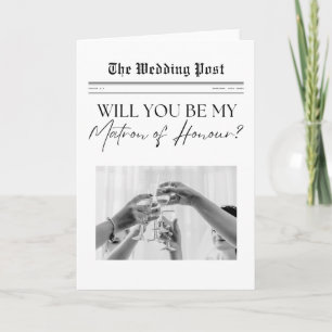 Matron of Honor Vorschlag, UK Custom Newspaper Karte