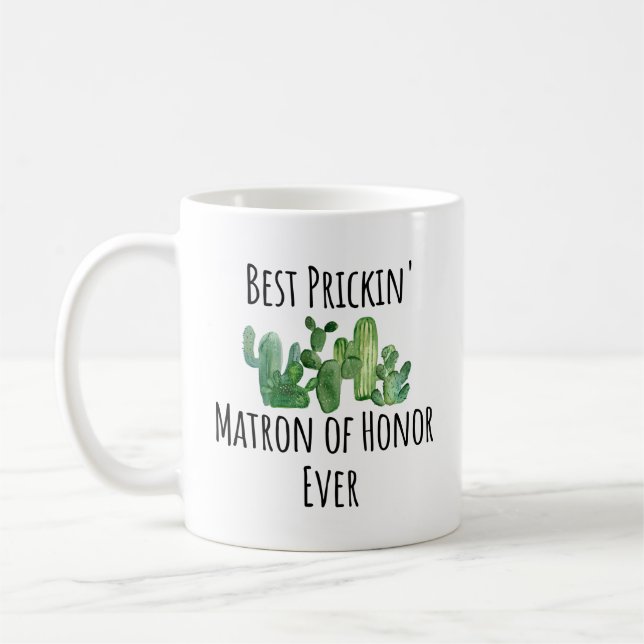 Matron of Honor Wedding Bride Kaffeetasse (Links)