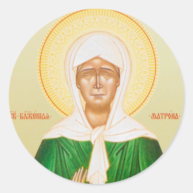 Matrona Runder Aufkleber (Vorderseite)