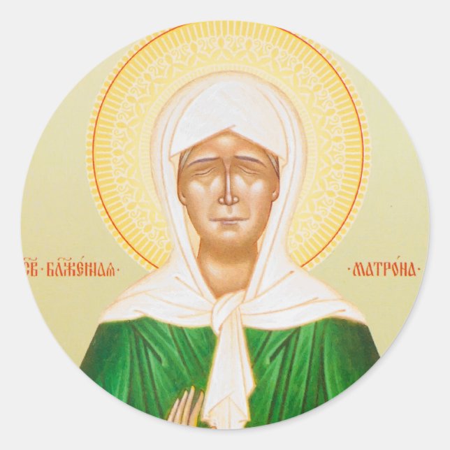 Matrona Runder Aufkleber (Vorderseite)