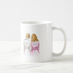 Matrone? Blonde Bob-Braut-dunkle Querstation Kaffeetasse