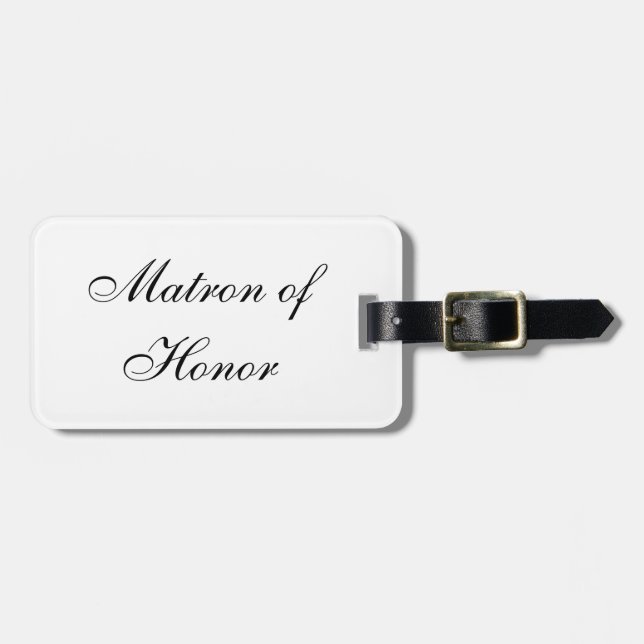 "Matrone der Ehre" Gepäckanhänger (Vorderseite horizontal)