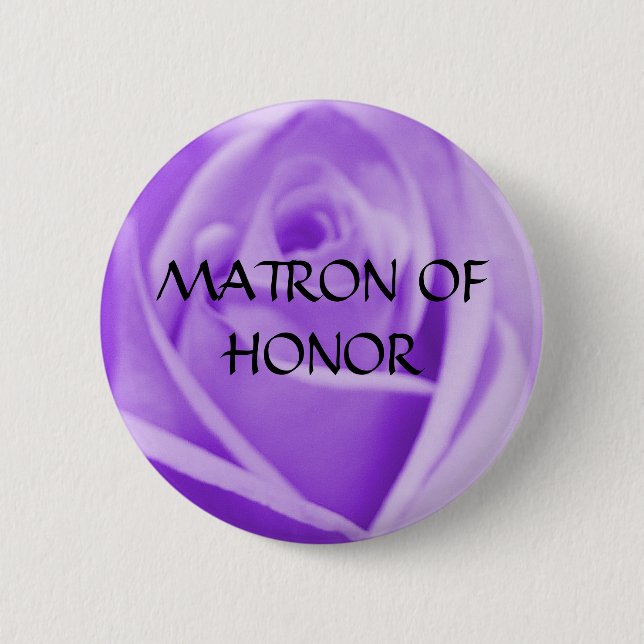 MATRONE DER EHRE - Lavendel-Rosenknopf Button (Vorderseite)