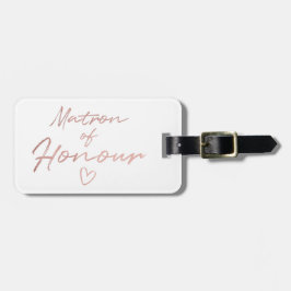 Matrone der Ehre - Rosen-GoldImitat vereitelt Gepäckanhänger