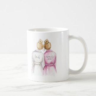 Matrone der Ehre? Tassen-blonde Braut-dunkles Tasse