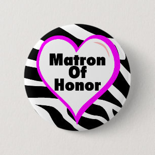 Matrone der Ehrenzebra-Streifen Button