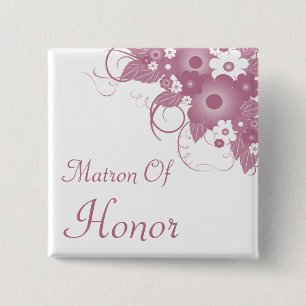 Matrone Ehrendes malvenfarbenen Button