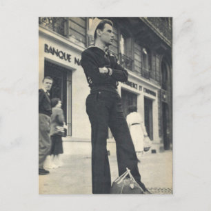 Matrose in Paris Postkarte