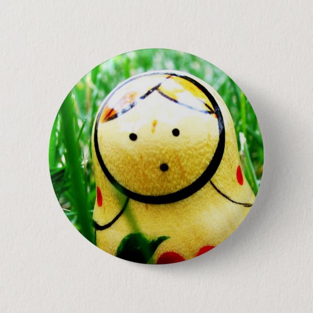 Matroshka (Verschachtelungs-Puppe) Button (Vorderseite)