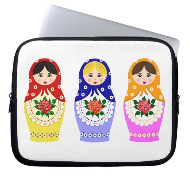 Matryoschka Puppen-Laptophülse Laptopschutzhülle (Vorderseite)
