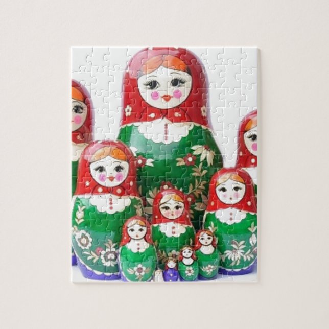 Matryoshka - матрёшка (russische Puppen) Puzzle (Vertikal)