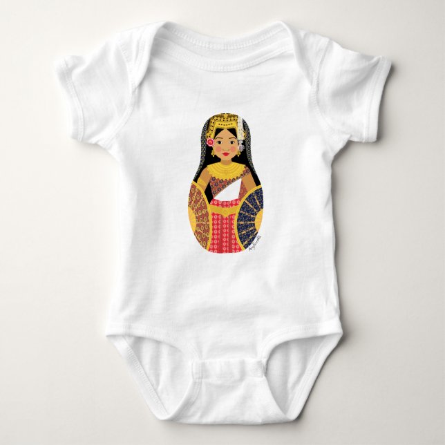 Matryoshka Baby Bodysuit Baby Strampler (Vorderseite)