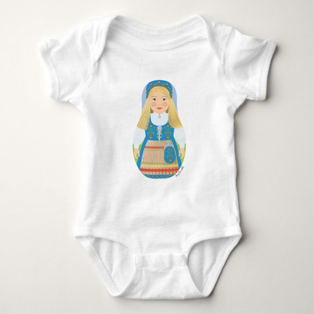 Matryoshka Baby Bodysuit Baby Strampler (Vorderseite)