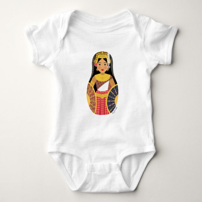 Matryoshka Baby Bodysuit Strampler (Vorderseite)