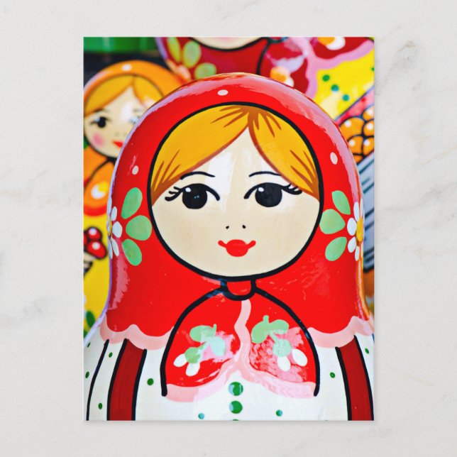 Matryoshka Doll Postkarte (Vorderseite)
