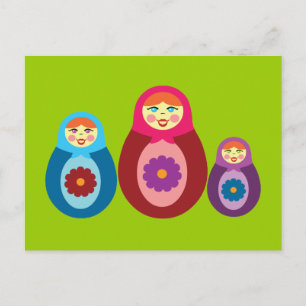 Matryoshka Dolls Postkarte
