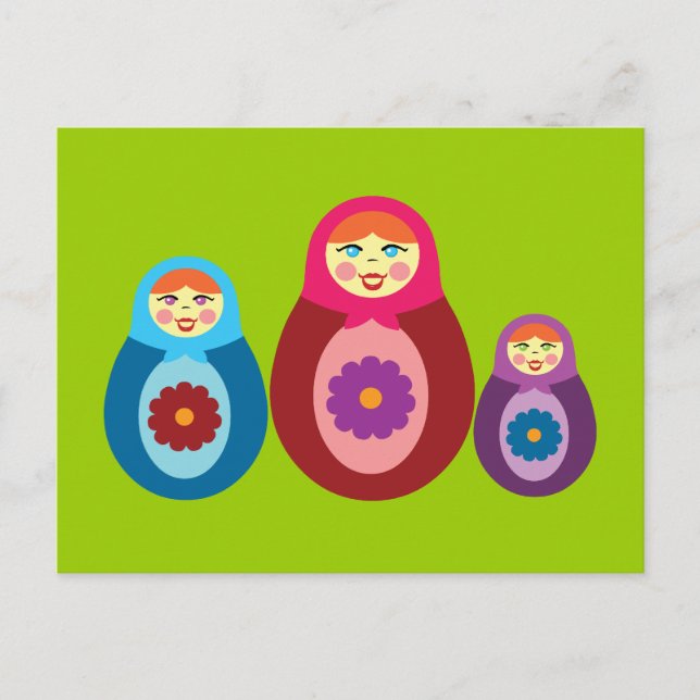 Matryoshka Dolls Postkarte (Vorderseite)