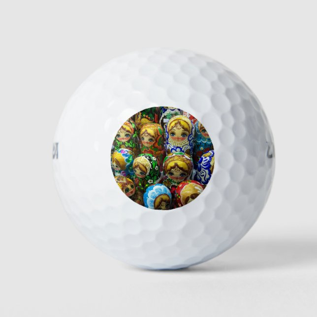 Matryoshka Dolls Souvenir Kiosk Travel Foto Golfball (Vorderseite)