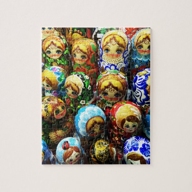Matryoshka Dolls Souvenir Kiosk Travel Foto Puzzle (Vertikal)