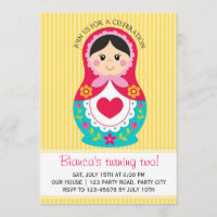 Matryoshka Einladung - russischer