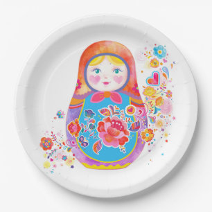Matryoshka Pappteller