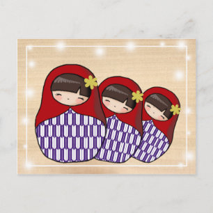 Matryoshka Postcard Postkarte