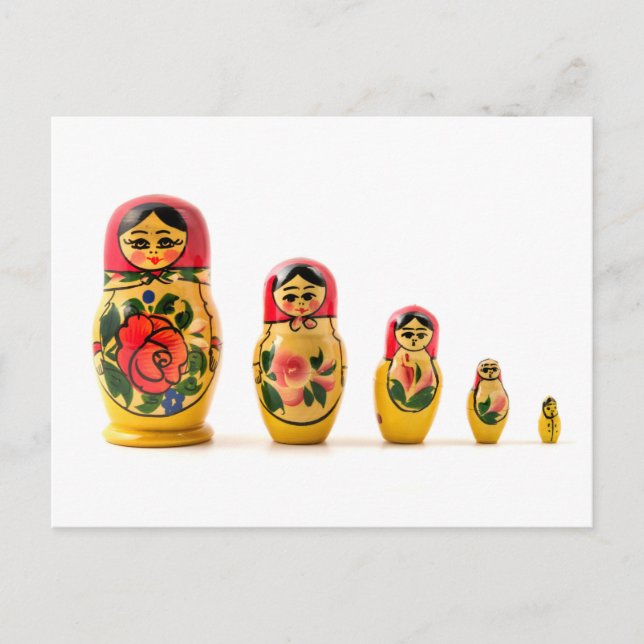 Matryoshka-Puppe Postkarte (Vorderseite)