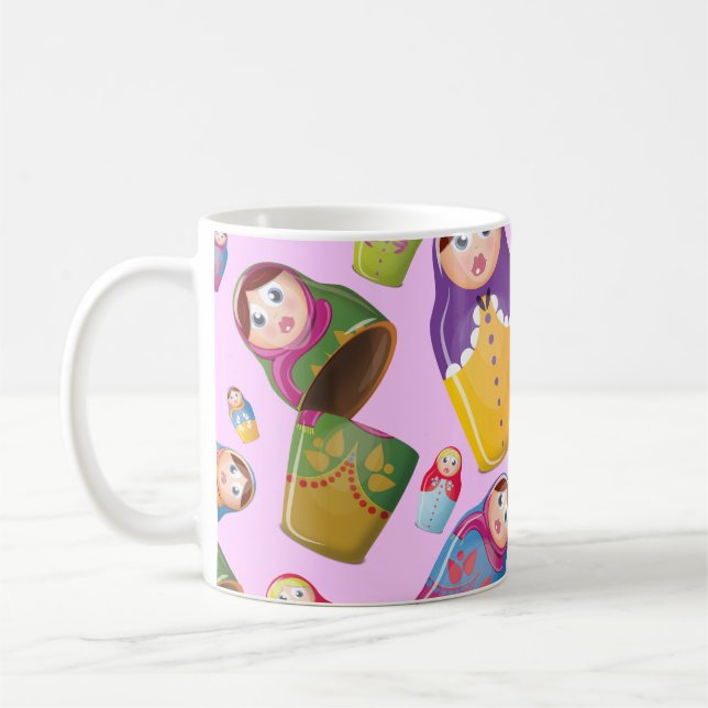 Matryoshka-Puppe - Russisches Muster für "Nested D Kaffeetasse (Links)