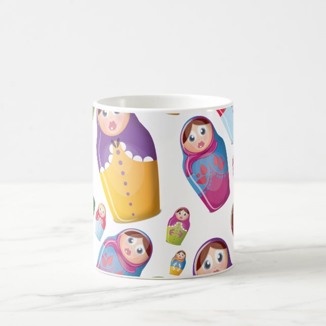 Matryoshka-Puppe - Russisches Muster für "Nested D Kaffeetasse (Mittel)
