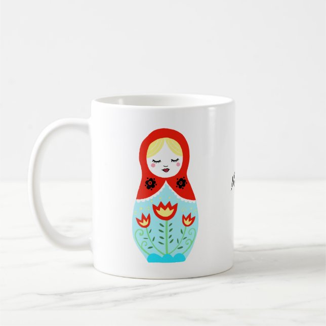 Matryoshka-Puppe Russisches Nistkerze Kaffeetasse (Links)
